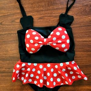 Girls Minnie Mouse Swimsuit